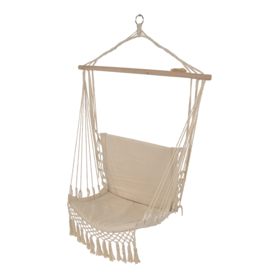 Hangmatstoel Macrame, hoogte 120 cm, breedte 50 cm, lengte 52 cm