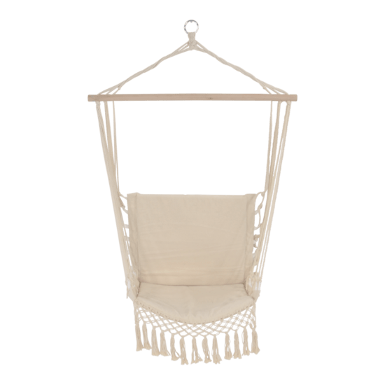 Hangmatstoel Macrame, hoogte 120 cm, breedte 50 cm, lengte 52 cm - Afbeelding 3