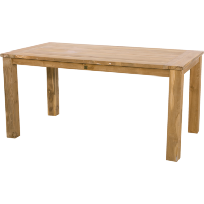Tuintafel recycled teak met blokpoten, lengte 180 cm, breedte 90 cm, hoogte 76 cm