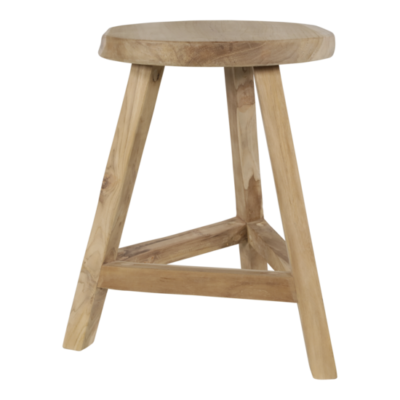 Boomstam krukje rond teak, diameter 35 cm