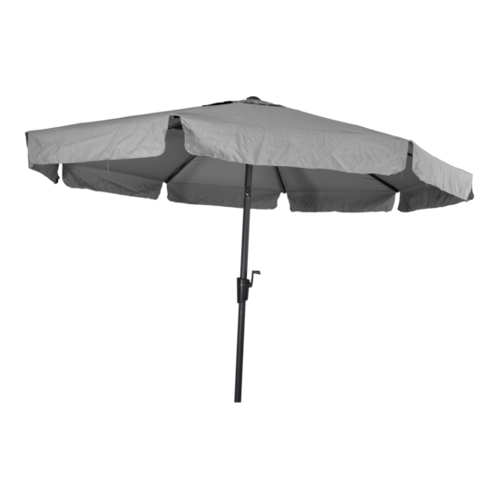 Parasol Libra, grijs 3 meter, knikbaar