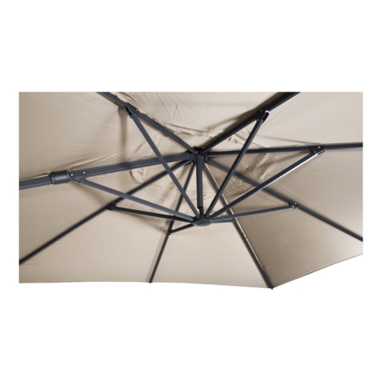 Zweefparasol VirgoFlex met kantelfunctie ecru, lengte 3 meter, breedte 3 meter - Afbeelding 3