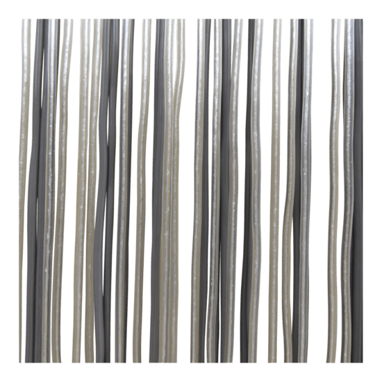 Deurgordijn PVC Spaghetti grijs/transparant, 90x220 cm.