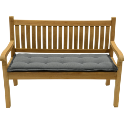 Bankkussen antraciet, lengte 120 cm, breedte 47 cm, dikte 6 cm