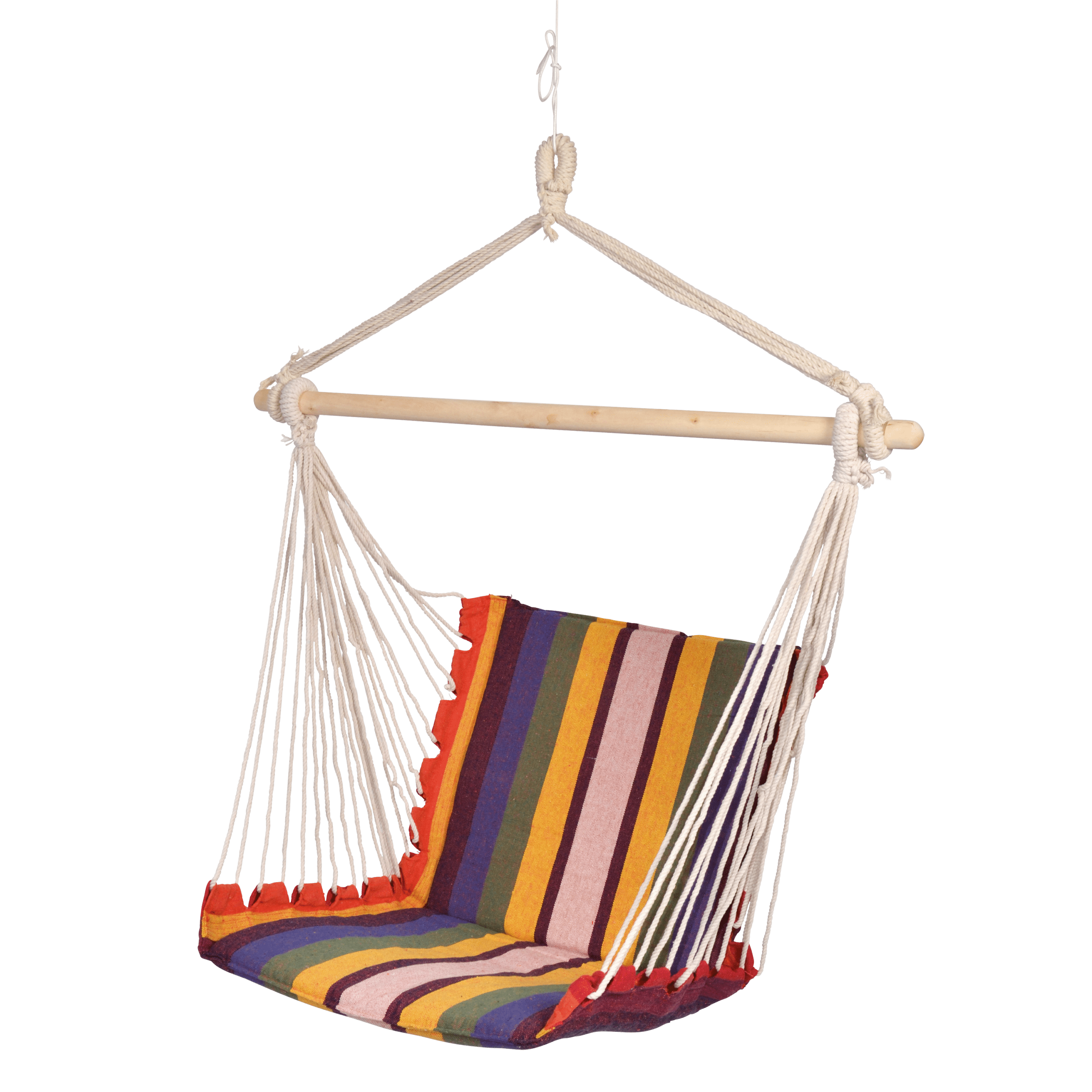 Hangmatstoel regenboog 110x47 cm, maximaal gewicht 120 kg