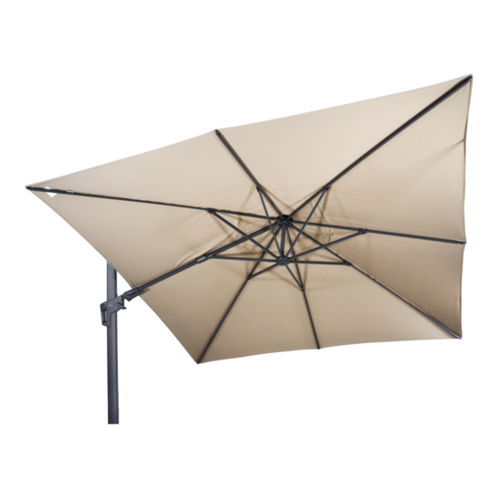 Zweefparasol VirgoFlex met kantelfunctie ecru, lengte 3 meter, breedte 3 meter - Afbeelding 2