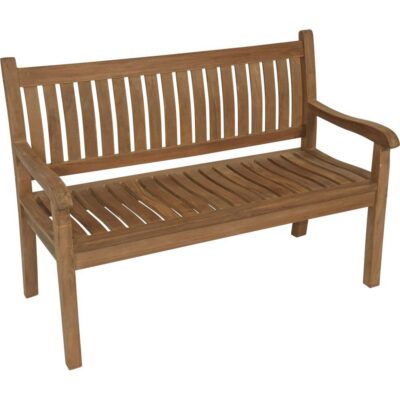 Bank teak gebogen rug 150cm