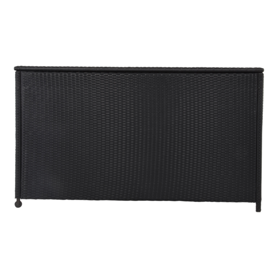 Kussenbox zwart wicker, lengte 165 cm, breedte 67 cm, hoogte 95 cm - Afbeelding 2