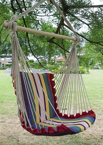 Hangmatstoel regenboog 110x47 cm, maximaal gewicht 120 kg - Afbeelding 2