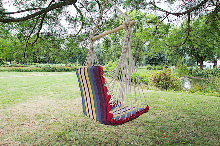 Hangmatstoel regenboog 110x47 cm, maximaal gewicht 120 kg - Afbeelding 4
