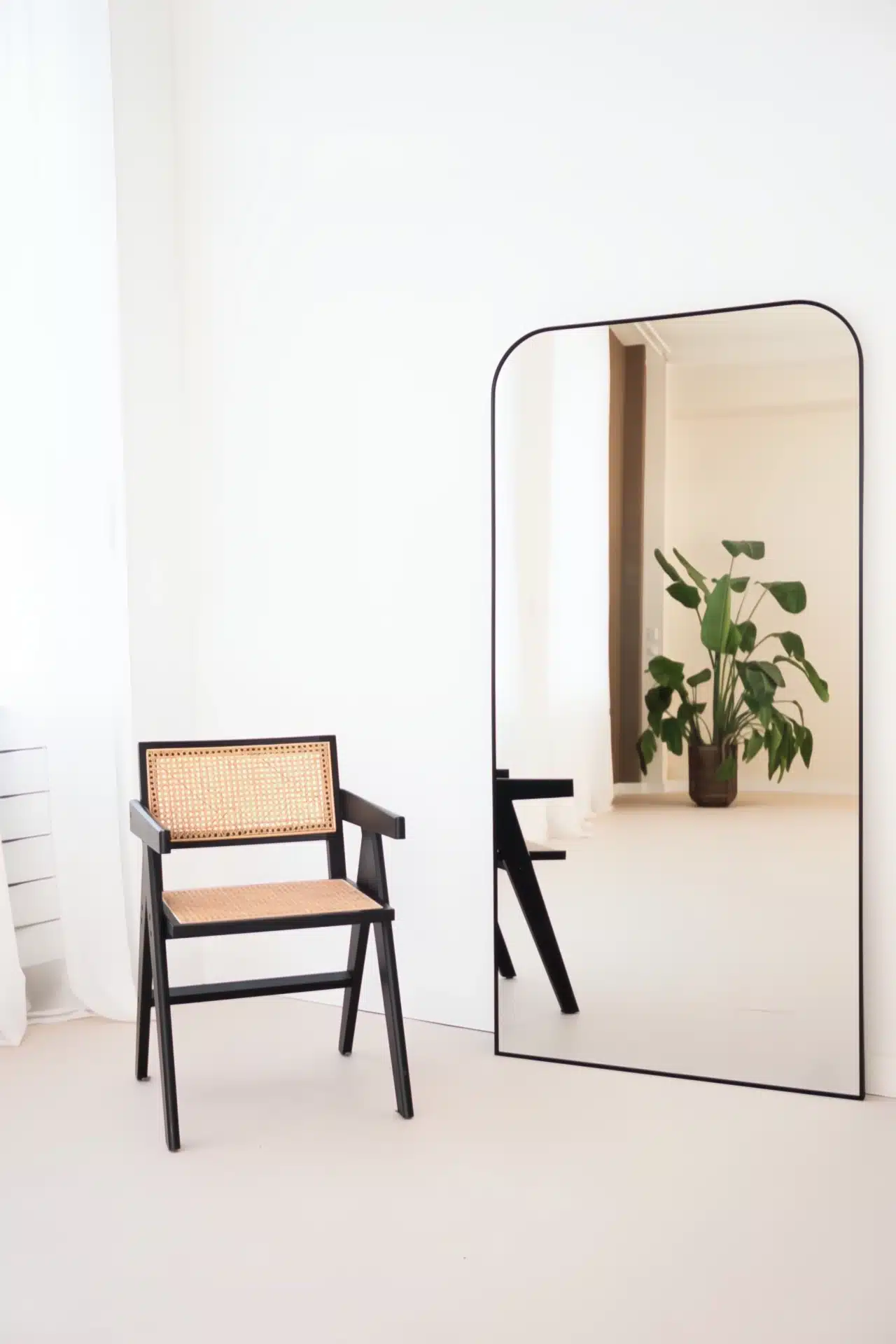 Spiegel afgeronde hoek