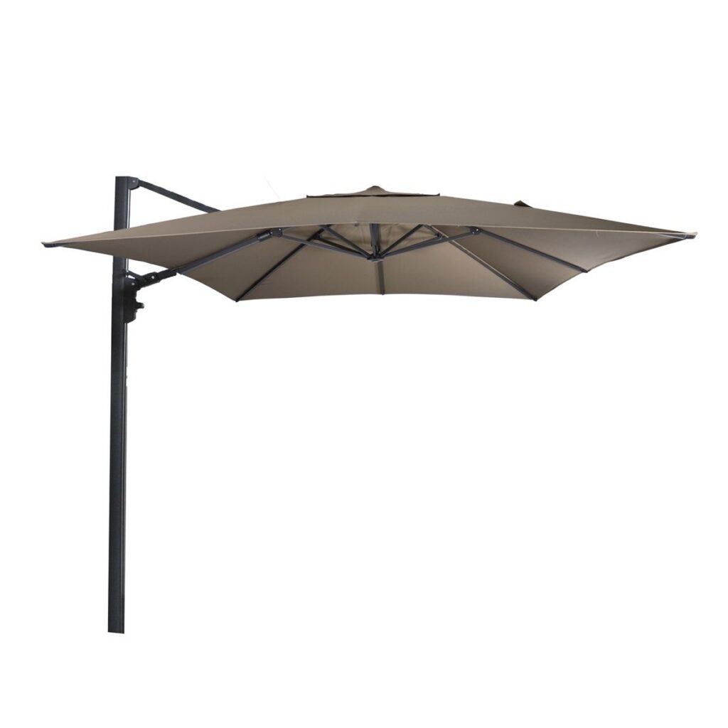Zweefparasol Virgo Up grijs 3x3 meter