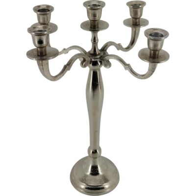 Kandelaar Classic Brush zilver 40,5cm