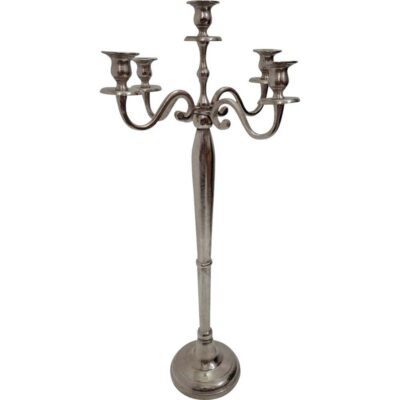 Kandelaar Classic Brush zilver 78cm