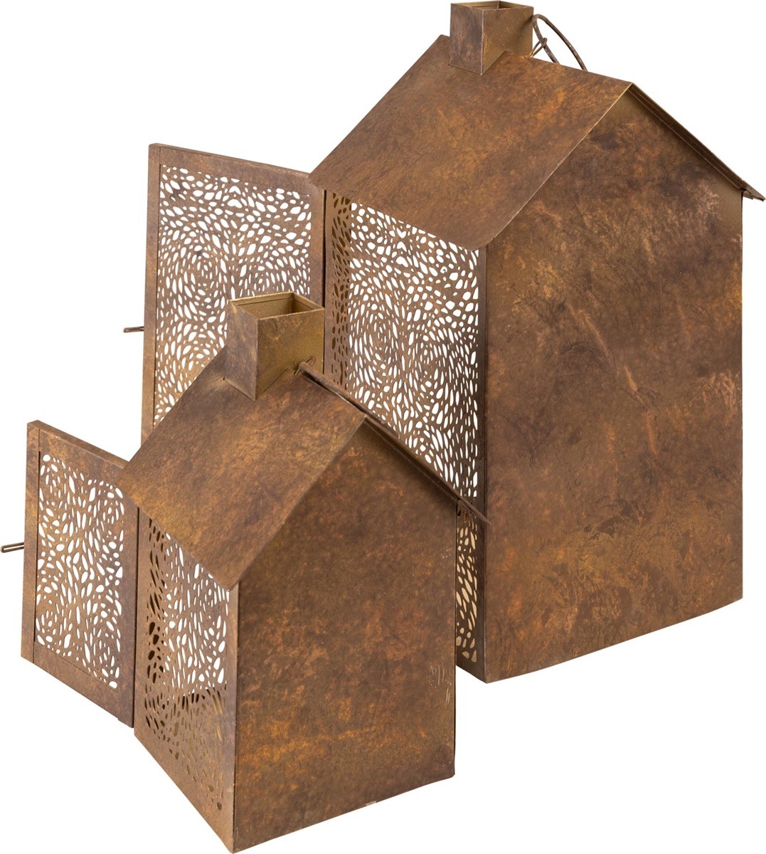 Lantaarn Spot Birdhouse brown antique Set van 2 stuks - Afbeelding 2